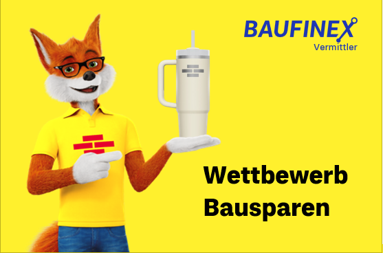 Bausparer Schwäbisch Hall. Das Bild zeigt den Bausparfuchs mit einem Stanley Cup in der Hand.